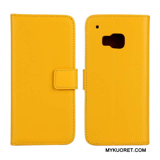 Kuori Htc One M9 Nahka Vihreä Kortti, Kotelo Htc One M9 Suojaus Puhelimen Kuoret