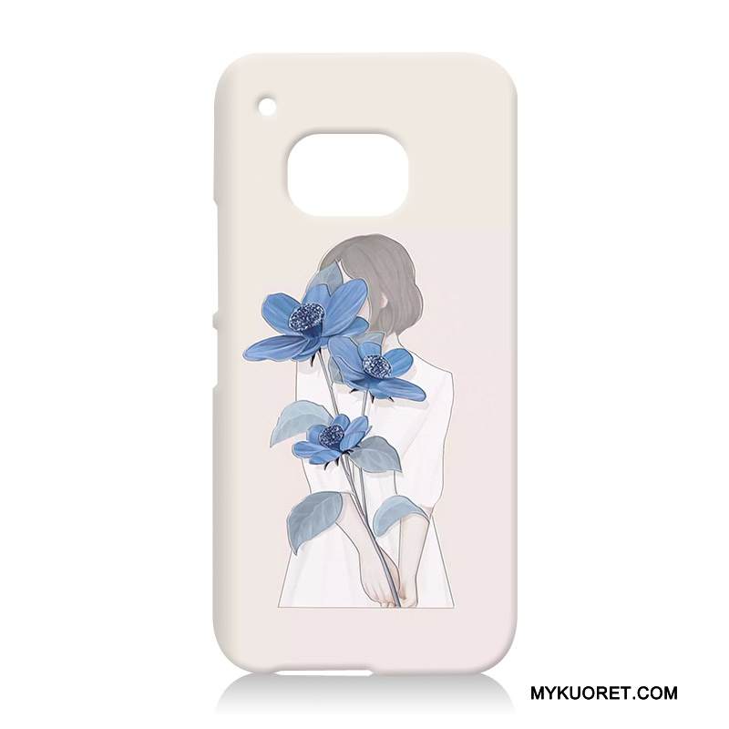 Kuori Htc One M9 Pehmeä Neste Murtumaton Valkoinen, Kotelo Htc One M9 Kohokuviointi Kova Puhelimen Kuoret