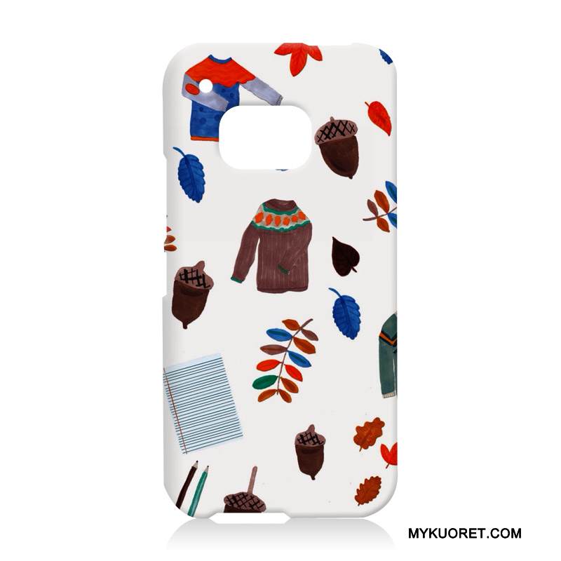 Kuori Htc One M9 Pehmeä Neste Murtumaton Valkoinen, Kotelo Htc One M9 Kohokuviointi Kova Puhelimen Kuoret