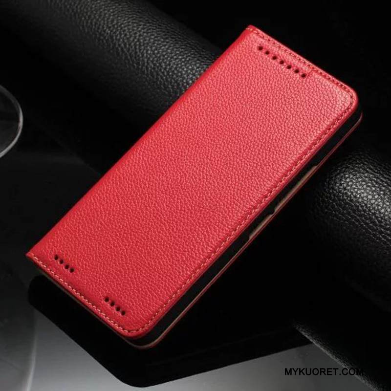 Kuori Htc One M9 Suojaus Puhelimen Kuoret Punainen, Kotelo Htc One M9 Nahka