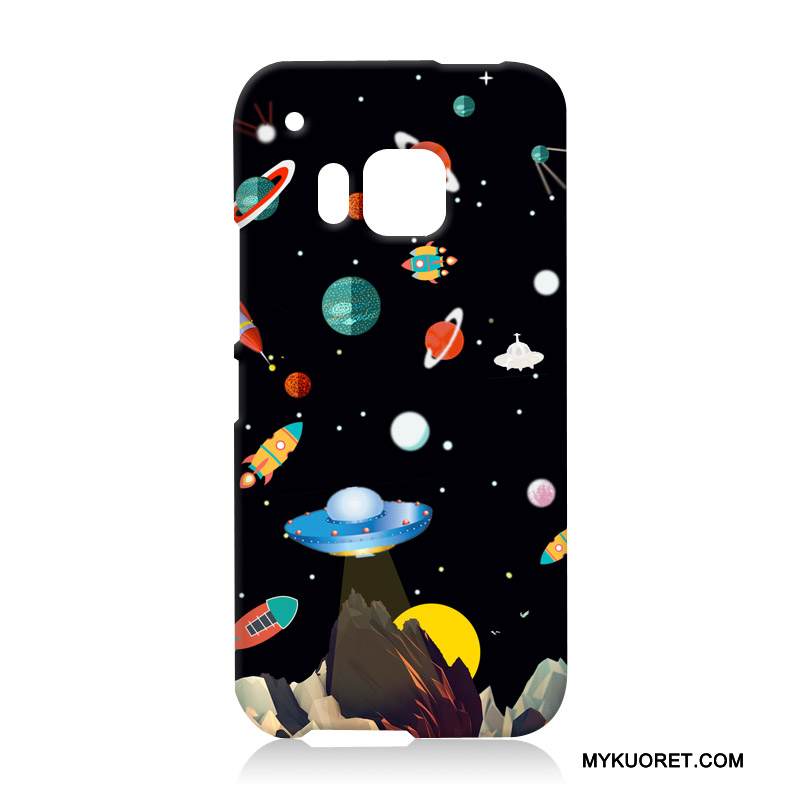 Kuori Htc One M9 Suojaus Sininen Kova, Kotelo Htc One M9 Kohokuviointi Uusi Puhelimen Kuoret