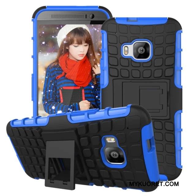 Kuori Htc One M9 Tuki Murtumaton Liukumaton, Kotelo Htc One M9 Suojaus Sininen Puhelimen Kuoret