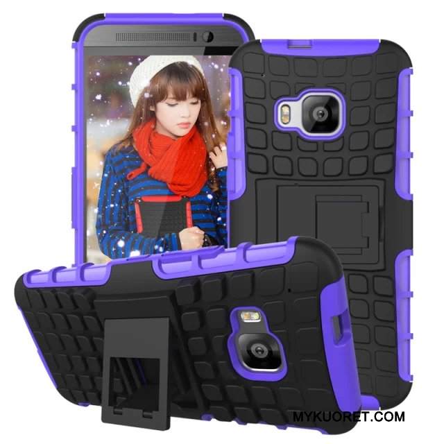 Kuori Htc One M9 Tuki Murtumaton Liukumaton, Kotelo Htc One M9 Suojaus Sininen Puhelimen Kuoret