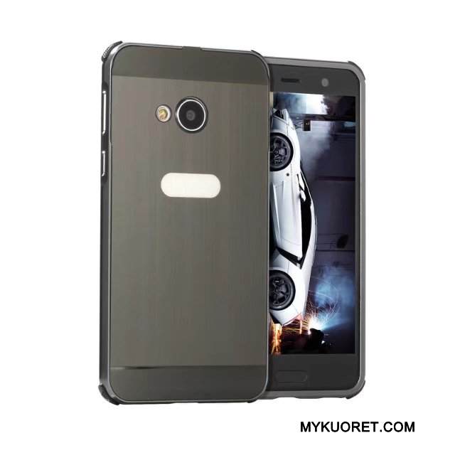 Kuori Htc U Play Metalli Kehys Murtumaton, Kotelo Htc U Play Suojaus Puhelimen Kuoret Musta