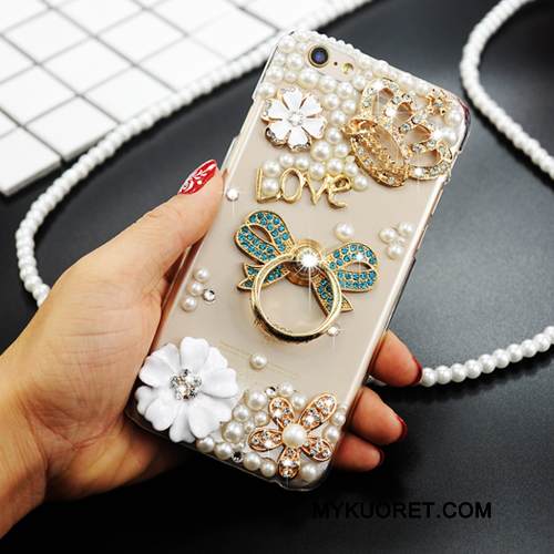 Kuori Htc U Play Rhinestone Inlay Rengas Puhelimen Kuoret, Kotelo Htc U Play Strassi Trendi Sininen