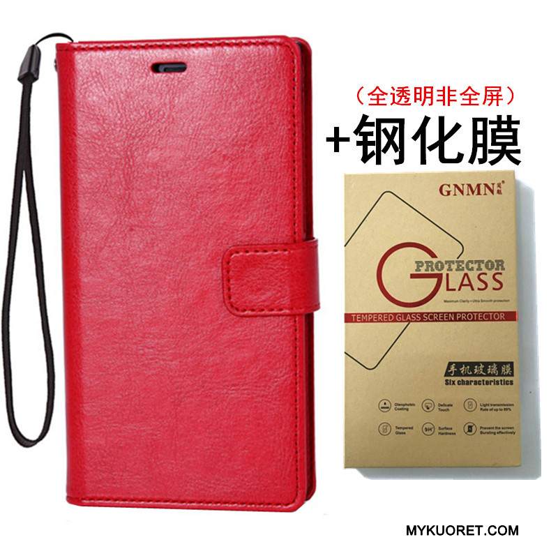 Kuori Htc U Play Suojaus Puhelimen Kuoret Murtumaton, Kotelo Htc U Play Nahka Punainen