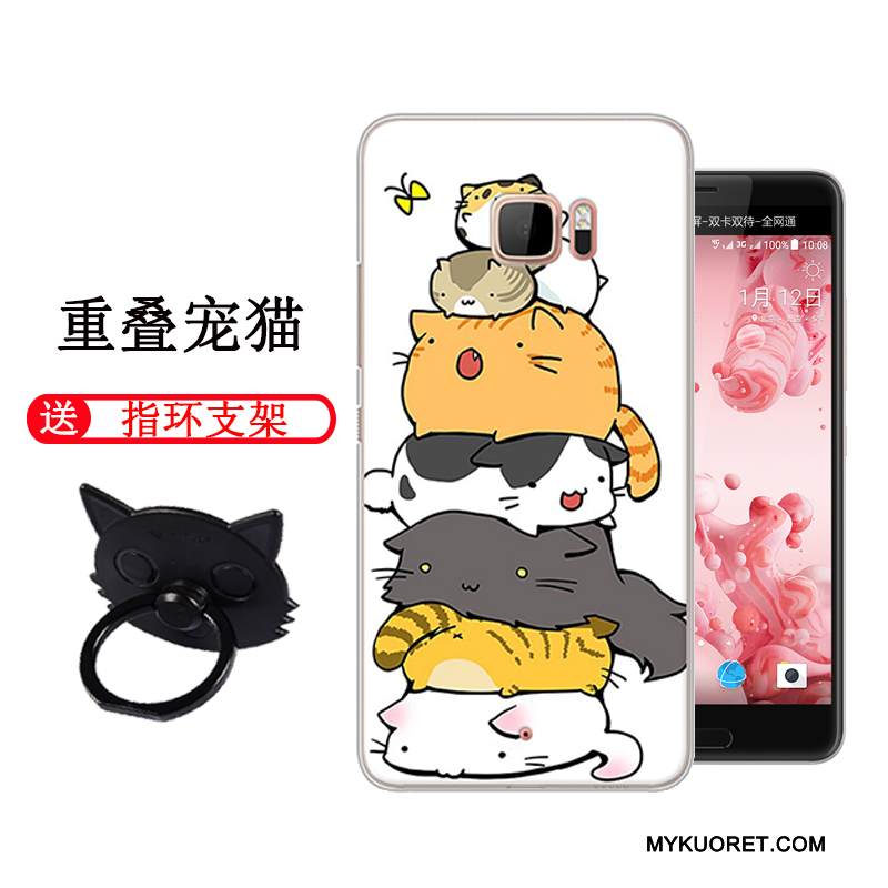 Kuori Htc U Ultra Luova Persoonallisuus Kova, Kotelo Htc U Ultra Sarjakuva Harmaa Trendi