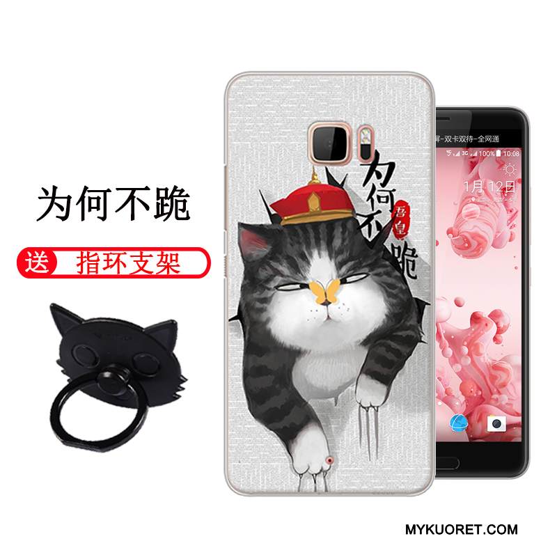 Kuori Htc U Ultra Luova Persoonallisuus Kova, Kotelo Htc U Ultra Sarjakuva Harmaa Trendi