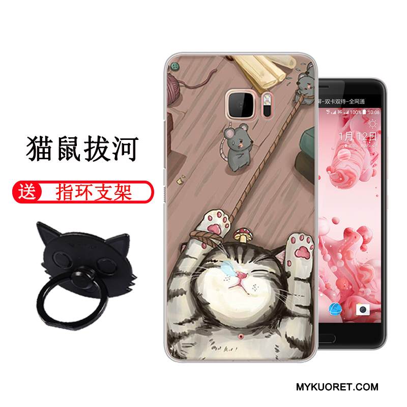 Kuori Htc U Ultra Luova Persoonallisuus Kova, Kotelo Htc U Ultra Sarjakuva Harmaa Trendi