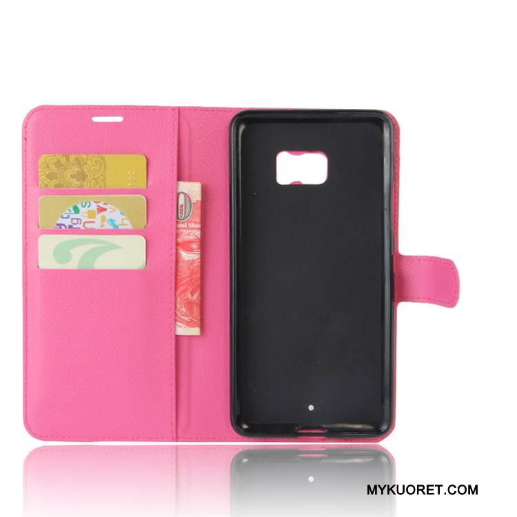 Kuori Htc U Ultra Nahka Murtumaton Valkoinen, Kotelo Htc U Ultra Salkku