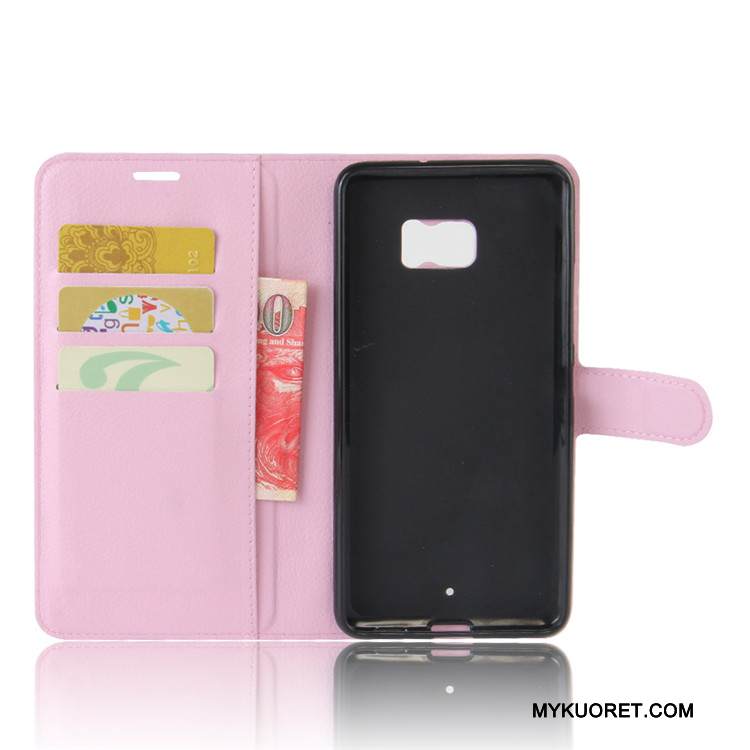 Kuori Htc U Ultra Nahka Murtumaton Valkoinen, Kotelo Htc U Ultra Salkku