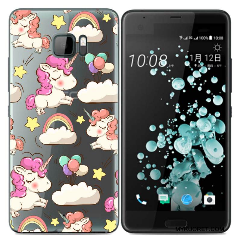 Kuori Htc U Ultra Pehmeä Neste Musta Trendi, Kotelo Htc U Ultra Maalaus Puhelimen Kuoret