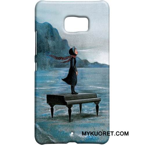 Kuori Htc U Ultra Suojaus Pesty Suede Taide, Kotelo Htc U Ultra Kova Vihreä