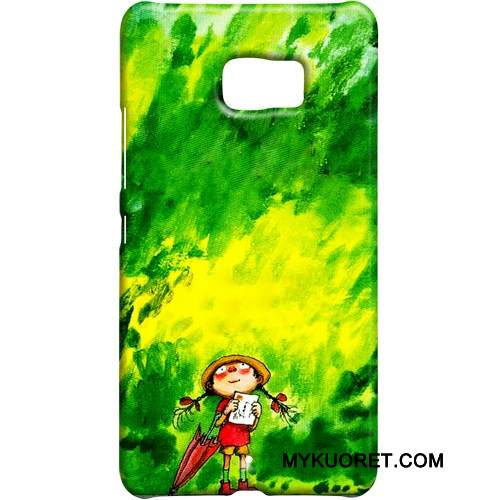 Kuori Htc U Ultra Suojaus Pesty Suede Taide, Kotelo Htc U Ultra Kova Vihreä