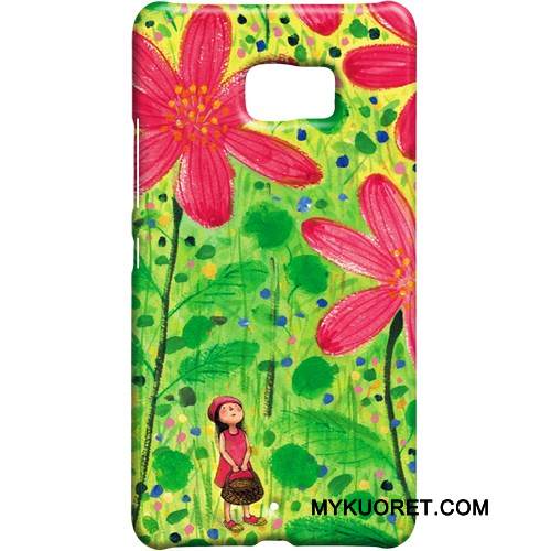 Kuori Htc U Ultra Suojaus Pesty Suede Taide, Kotelo Htc U Ultra Kova Vihreä