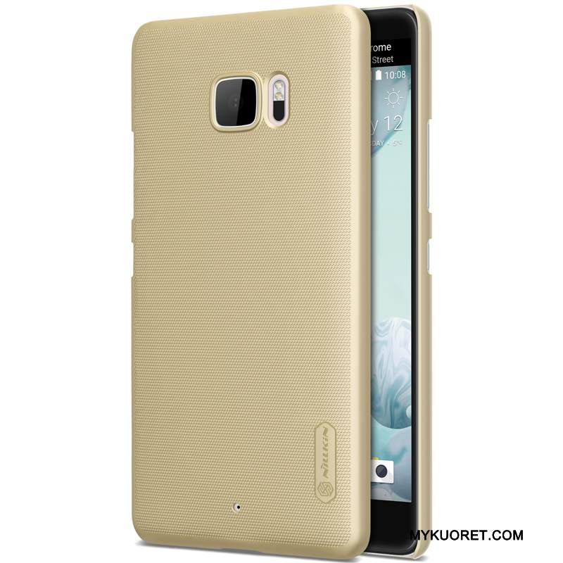 Kuori Htc U Ultra Suojaus Puhelimen Kuoret Valkoinen, Kotelo Htc U Ultra Pesty Suede Kulta