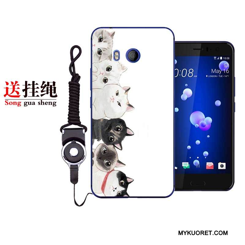 Kuori Htc U11 Laukut Persoonallisuus Murtumaton, Kotelo Htc U11 Silikoni Valkoinen Puhelimen Kuoret