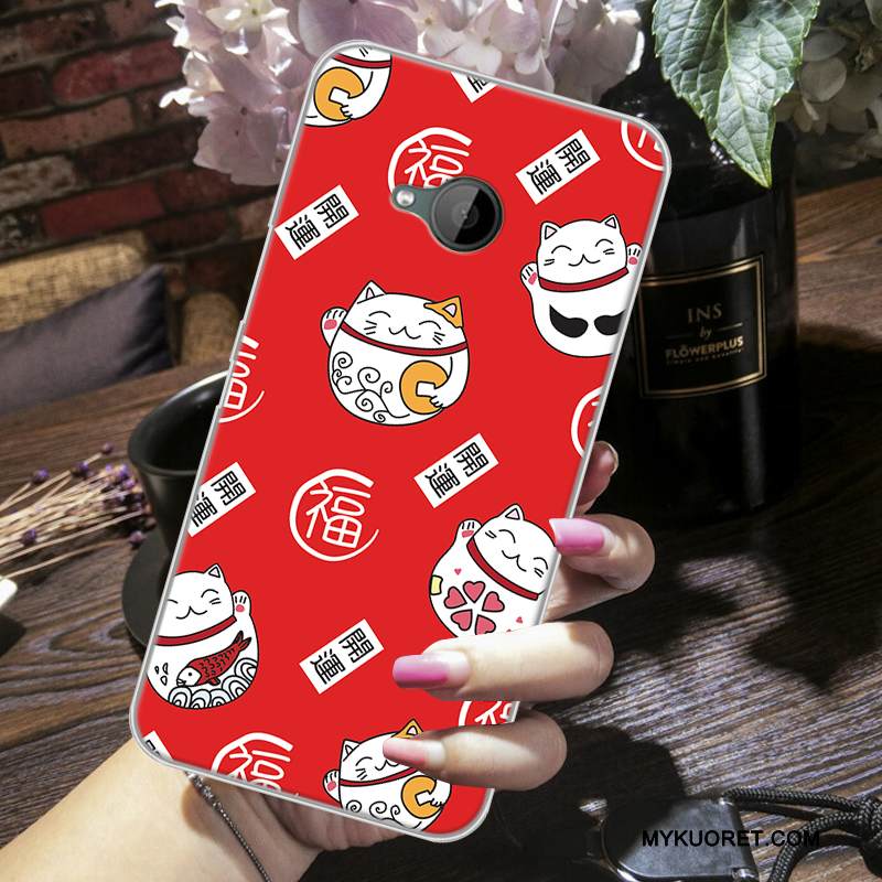 Kuori Htc U11 Life Laukut Persoonallisuus Puhelimen Kuoret, Kotelo Htc U11 Life Sarjakuva Punainen