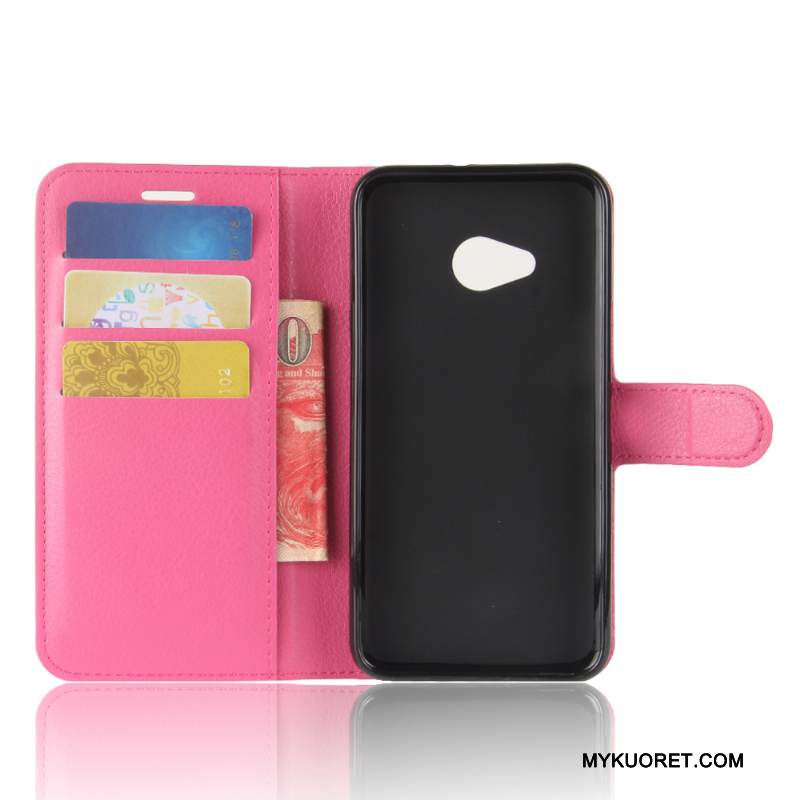Kuori Htc U11 Life Suojaus Punainen Kortti, Kotelo Htc U11 Life Nahka Puhelimen Kuoret