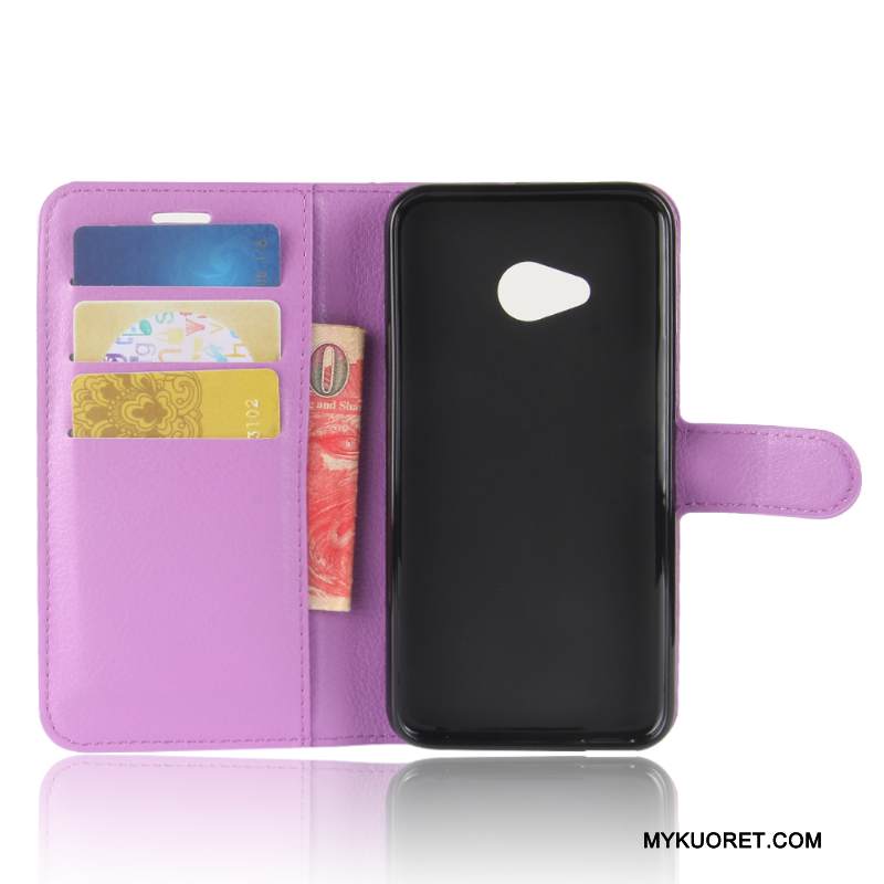 Kuori Htc U11 Life Suojaus Punainen Kortti, Kotelo Htc U11 Life Nahka Puhelimen Kuoret