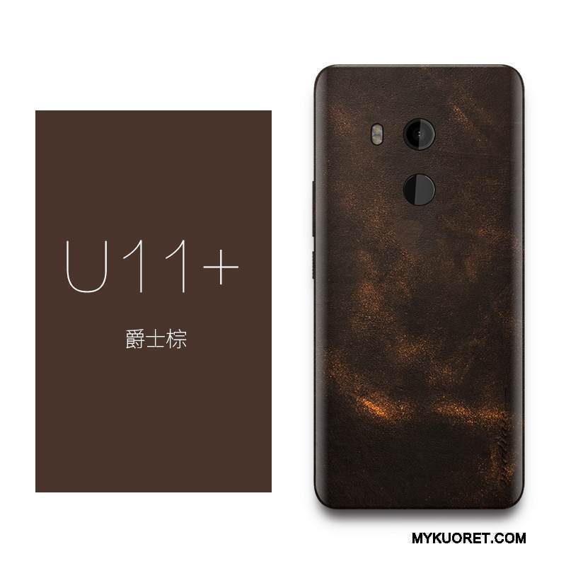 Kuori Htc U11+ Luova Ohut Puhelimen Kuoret, Kotelo Htc U11+ Nahka Ultra Punainen