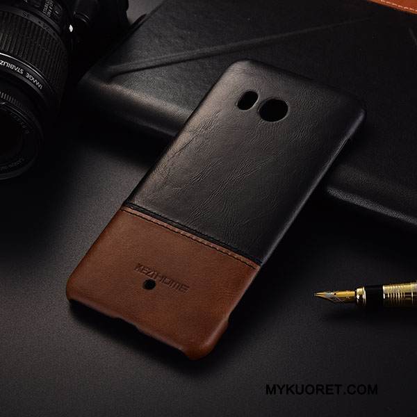Kuori Htc U11 Nahka Ohut Liiketoiminta, Kotelo Htc U11 Suojaus Puhelimen Kuoret Ultra