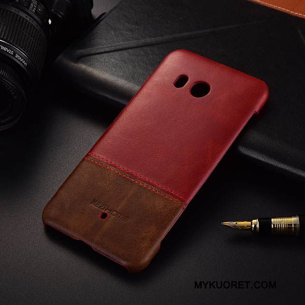 Kuori Htc U11 Nahka Ohut Liiketoiminta, Kotelo Htc U11 Suojaus Puhelimen Kuoret Ultra