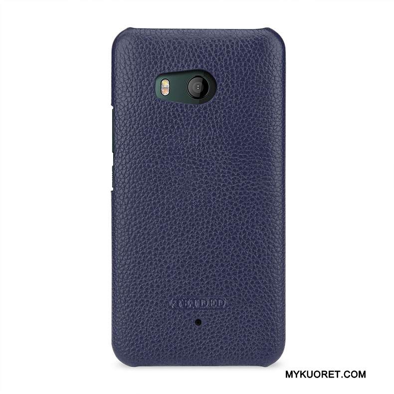 Kuori Htc U11 Nahka Puhelimen Kuoret Yksinkertainen, Kotelo Htc U11 Suojaus Murtumaton Vihreä