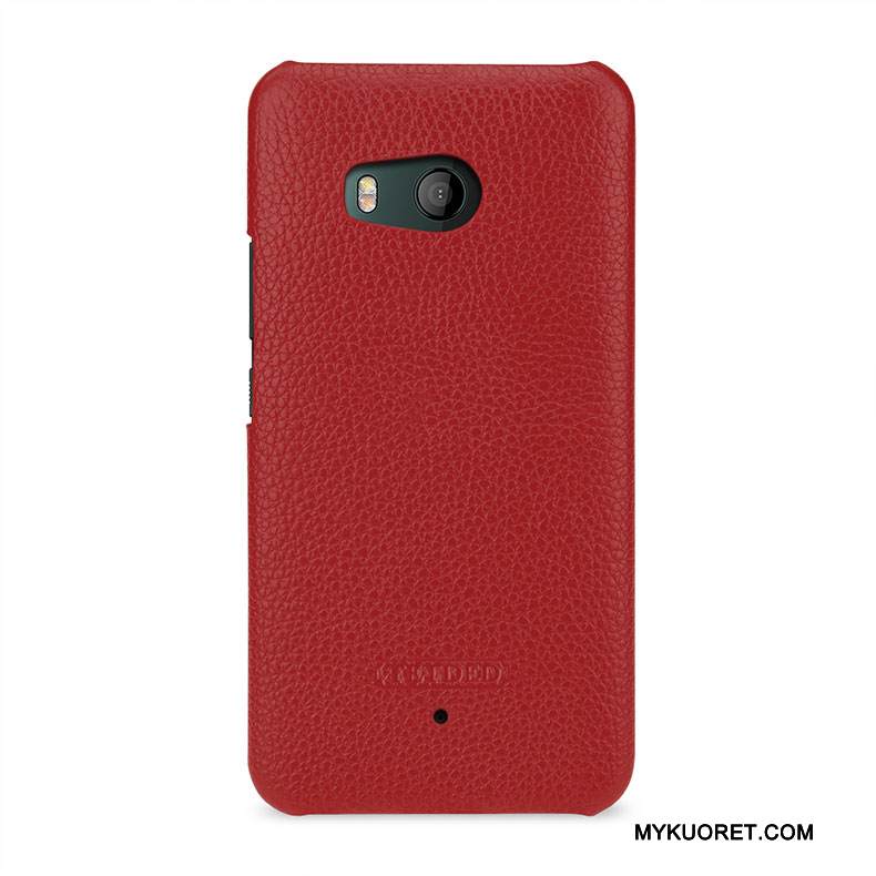 Kuori Htc U11 Nahka Puhelimen Kuoret Yksinkertainen, Kotelo Htc U11 Suojaus Murtumaton Vihreä