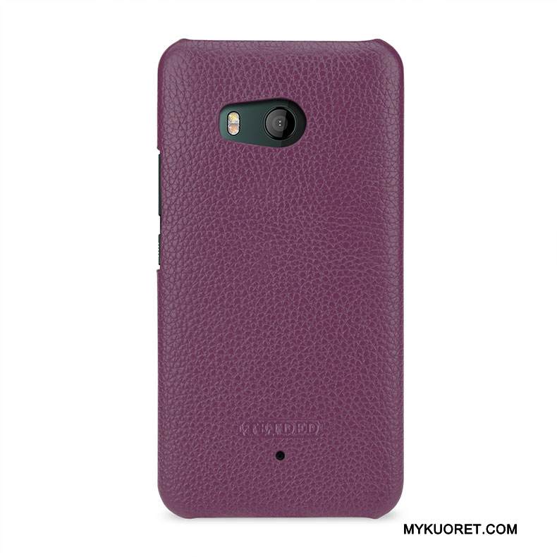 Kuori Htc U11 Nahka Puhelimen Kuoret Yksinkertainen, Kotelo Htc U11 Suojaus Murtumaton Vihreä