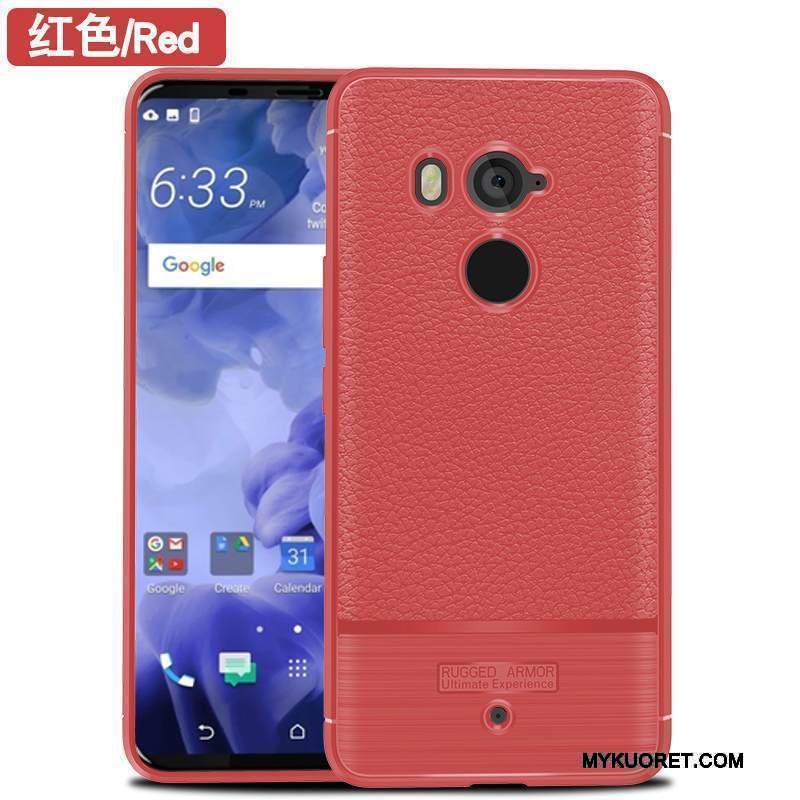 Kuori Htc U11+ Nahka Trendi Ultra, Kotelo Htc U11+ Silikoni Ohut Puhelimen Kuoret