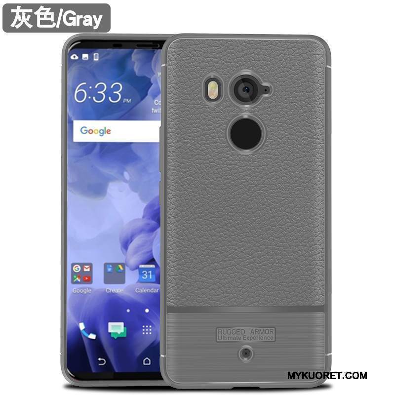 Kuori Htc U11+ Nahka Trendi Ultra, Kotelo Htc U11+ Silikoni Ohut Puhelimen Kuoret