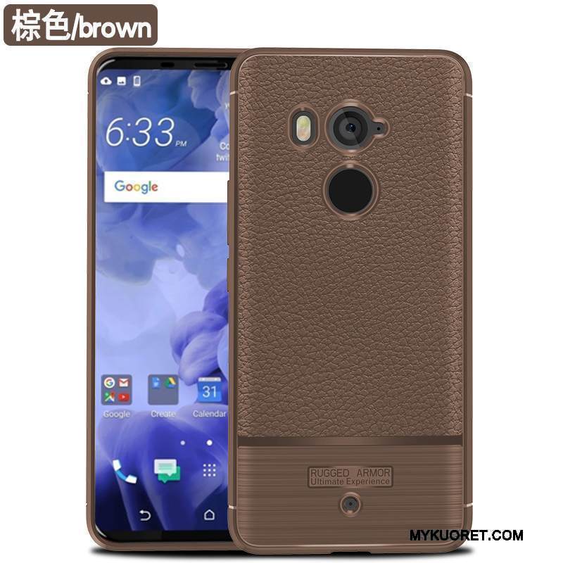 Kuori Htc U11+ Nahka Trendi Ultra, Kotelo Htc U11+ Silikoni Ohut Puhelimen Kuoret