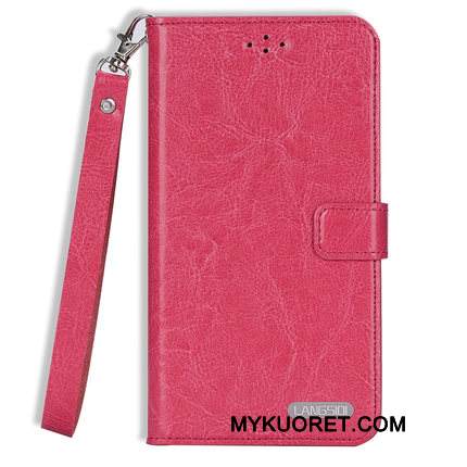 Kuori Htc U11 Nahka Viini Punainen Murtumaton, Kotelo Htc U11 Silikoni Puhelimen Kuoret Ripustettavat Koristeet