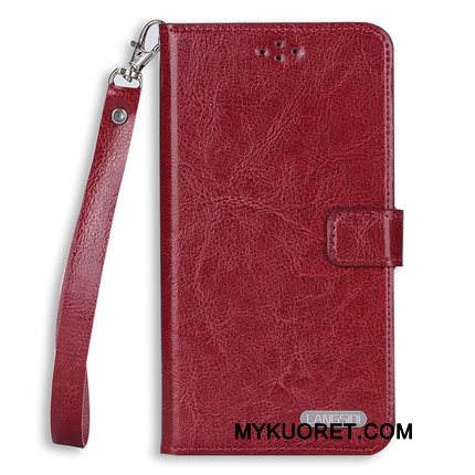 Kuori Htc U11 Nahka Viini Punainen Murtumaton, Kotelo Htc U11 Silikoni Puhelimen Kuoret Ripustettavat Koristeet