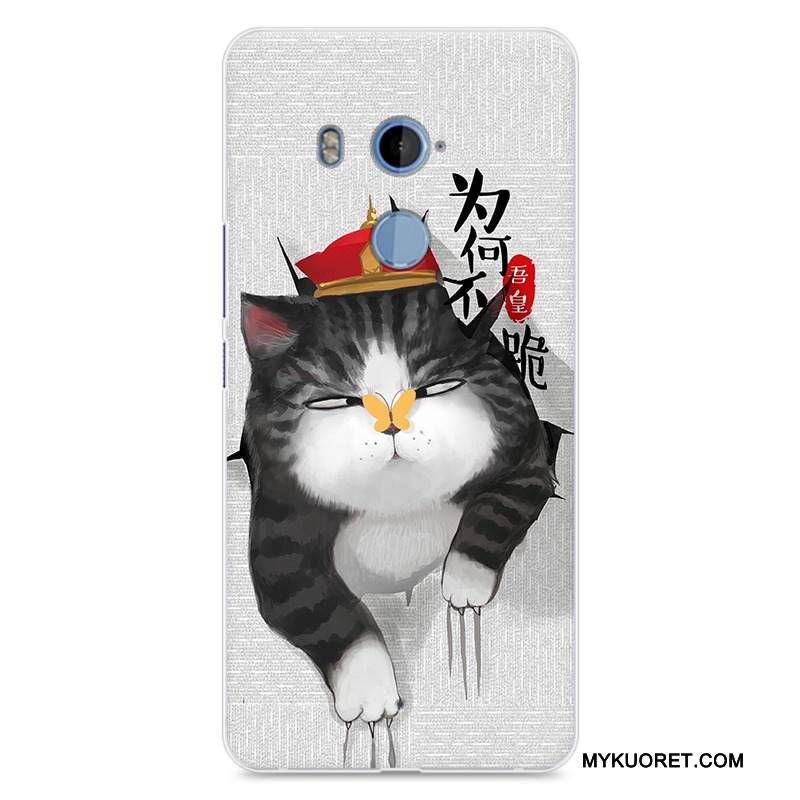 Kuori Htc U11+ Pehmeä Neste Harmaa Puhelimen Kuoret, Kotelo Htc U11+ Silikoni Persoonallisuus Murtumaton