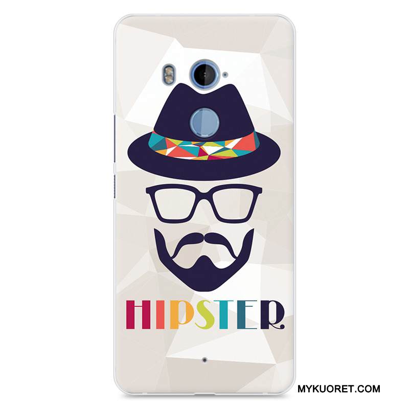 Kuori Htc U11+ Pehmeä Neste Harmaa Puhelimen Kuoret, Kotelo Htc U11+ Silikoni Persoonallisuus Murtumaton