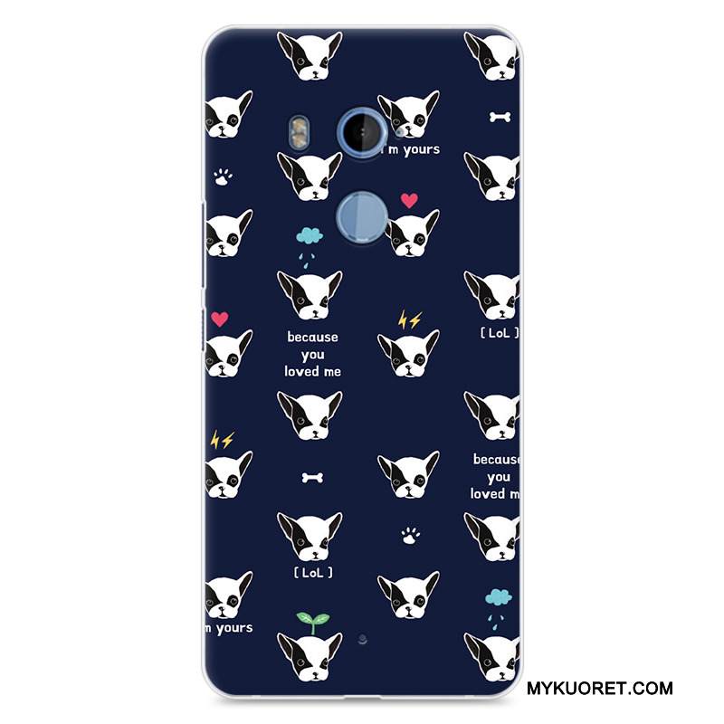 Kuori Htc U11+ Pehmeä Neste Harmaa Puhelimen Kuoret, Kotelo Htc U11+ Silikoni Persoonallisuus Murtumaton