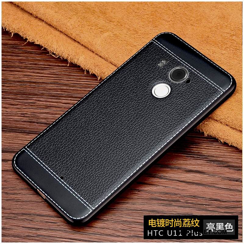 Kuori Htc U11+ Pehmeä Neste Murtumaton Puhelimen Kuoret, Kotelo Htc U11+ Laukut Musta