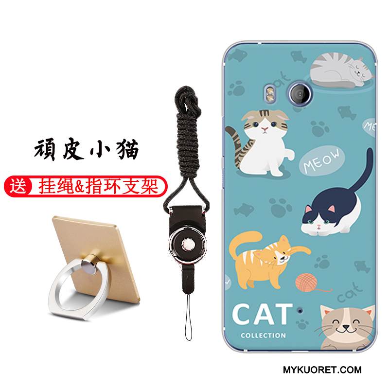 Kuori Htc U11 Pehmeä Neste Musta Murtumaton, Kotelo Htc U11 Laukut Ihana Puhelimen Kuoret