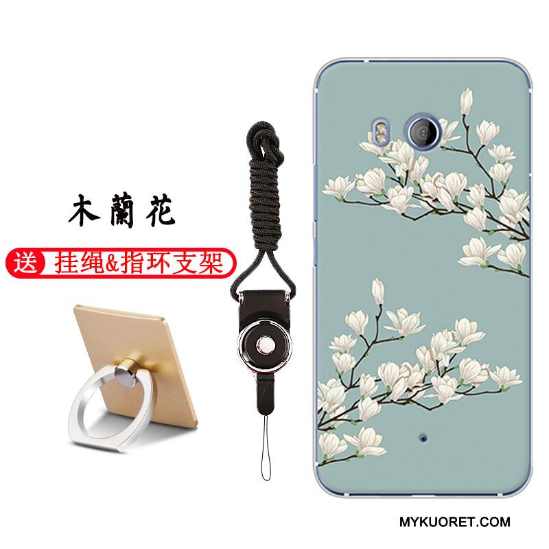 Kuori Htc U11 Pehmeä Neste Musta Murtumaton, Kotelo Htc U11 Laukut Ihana Puhelimen Kuoret