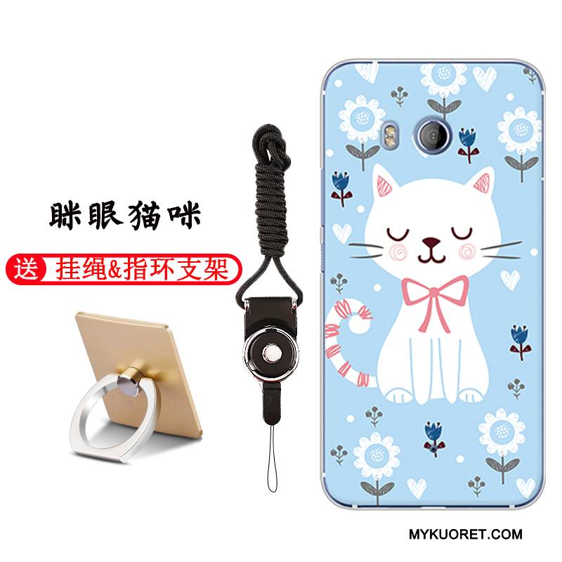 Kuori Htc U11 Pehmeä Neste Musta Murtumaton, Kotelo Htc U11 Laukut Ihana Puhelimen Kuoret