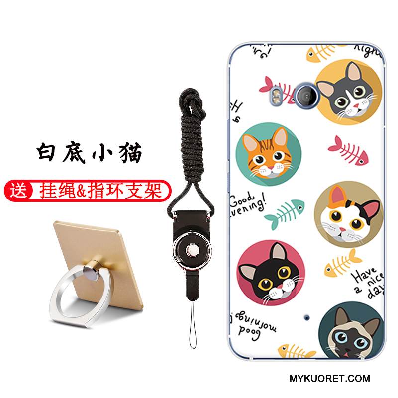 Kuori Htc U11 Pehmeä Neste Musta Murtumaton, Kotelo Htc U11 Laukut Ihana Puhelimen Kuoret