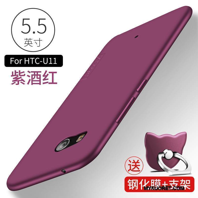 Kuori Htc U11+ Pehmeä Neste Puhelimen Kuoret Pesty Suede, Kotelo Htc U11+ Suojaus Murtumaton Ultra