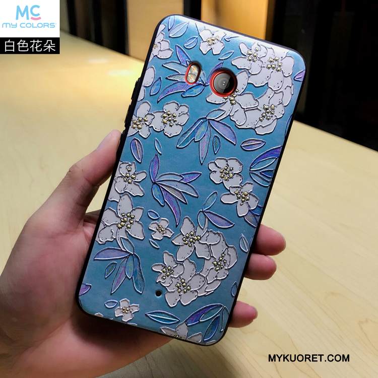 Kuori Htc U11 Silikoni Ihana Murtumaton, Kotelo Htc U11 Kohokuviointi Kissa Rakastunut