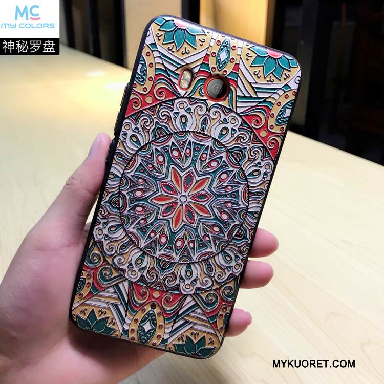 Kuori Htc U11 Silikoni Ihana Murtumaton, Kotelo Htc U11 Kohokuviointi Kissa Rakastunut