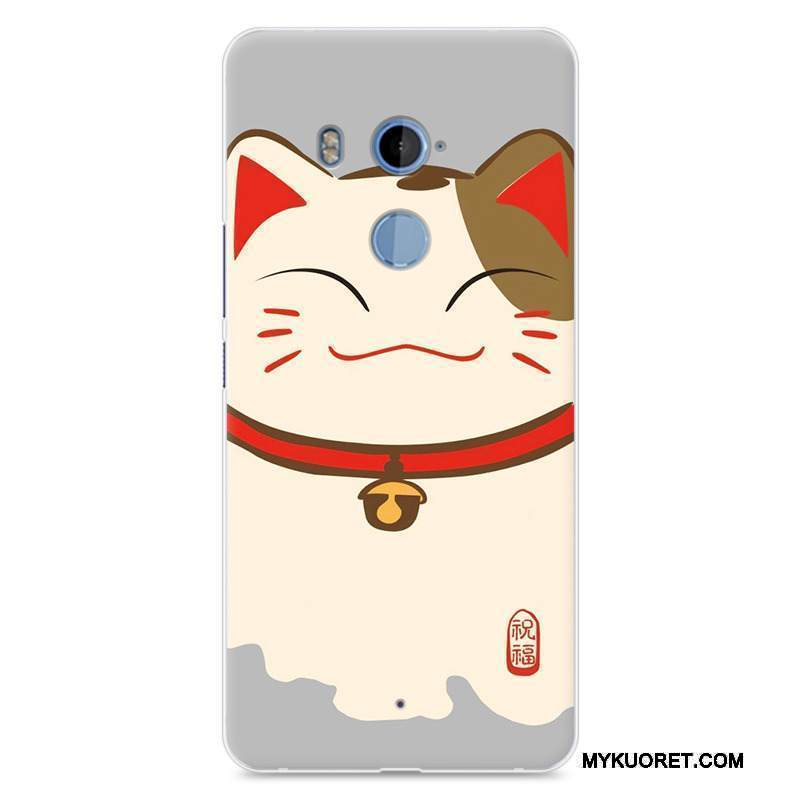 Kuori Htc U11+ Silikoni Musta Persoonallisuus, Kotelo Htc U11+ Suojaus Murtumaton Puhelimen Kuoret