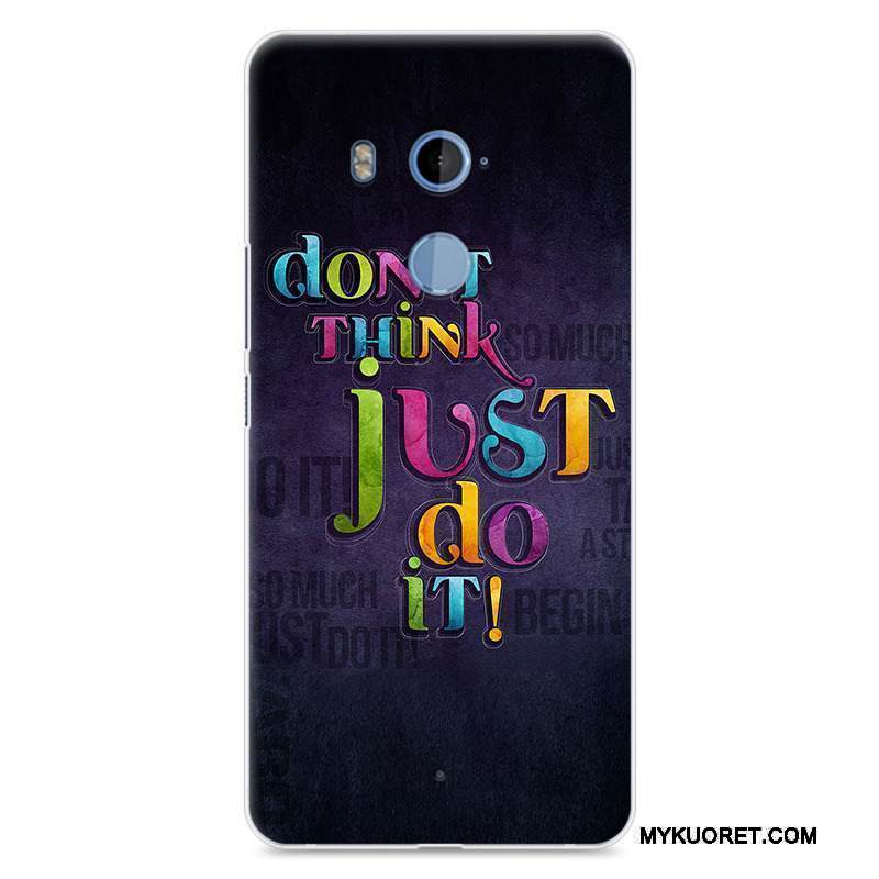 Kuori Htc U11+ Silikoni Musta Persoonallisuus, Kotelo Htc U11+ Suojaus Murtumaton Puhelimen Kuoret