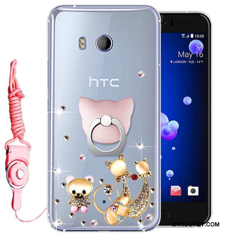 Kuori Htc U11 Strassi Kulta Murtumaton, Kotelo Htc U11 Silikoni Puhelimen Kuoret