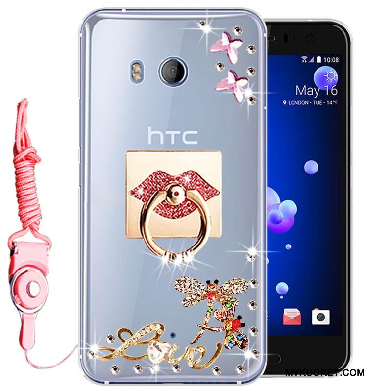 Kuori Htc U11 Strassi Kulta Murtumaton, Kotelo Htc U11 Silikoni Puhelimen Kuoret